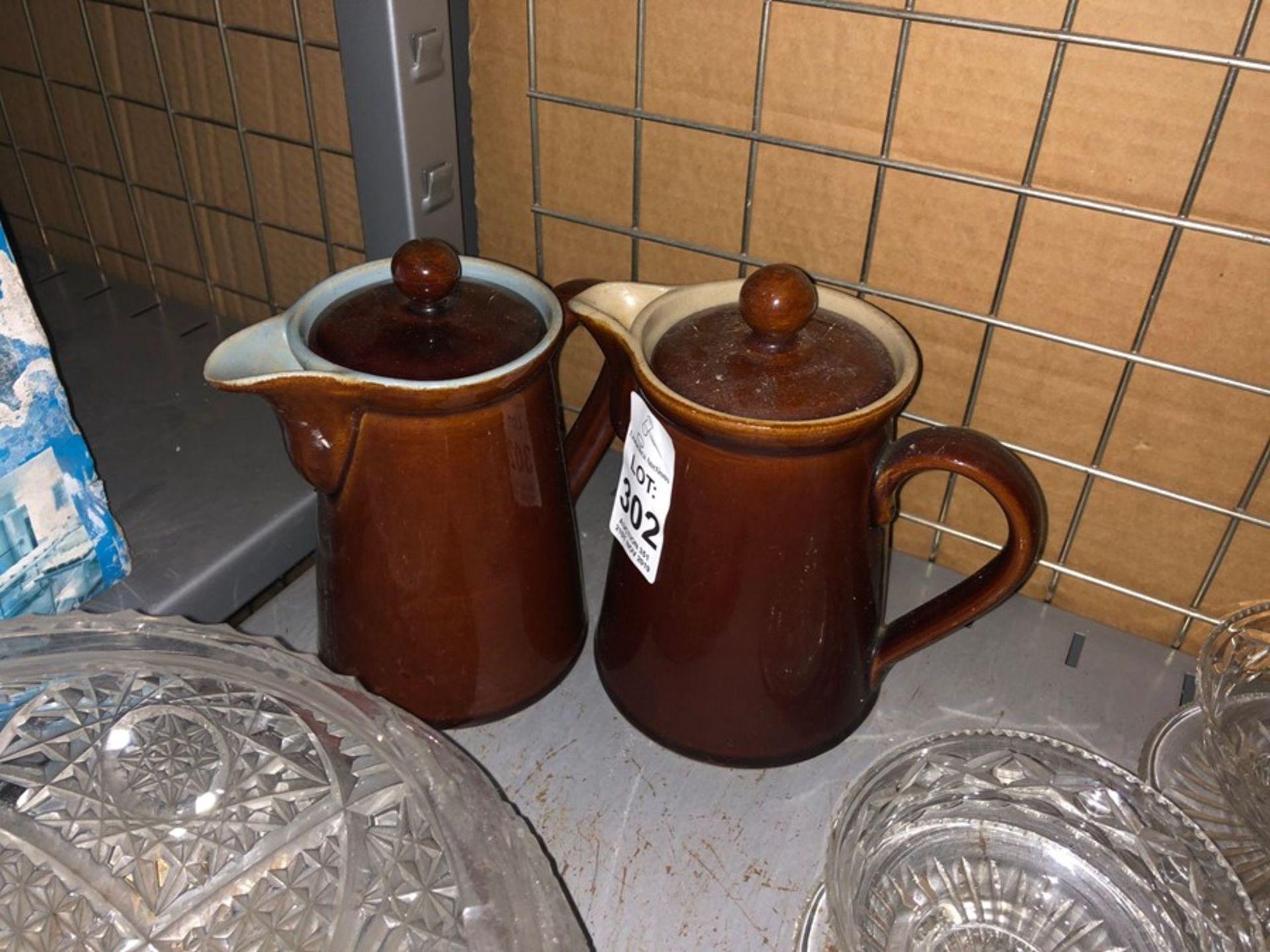 2 DENBY STONEWARE COFFEE POTS