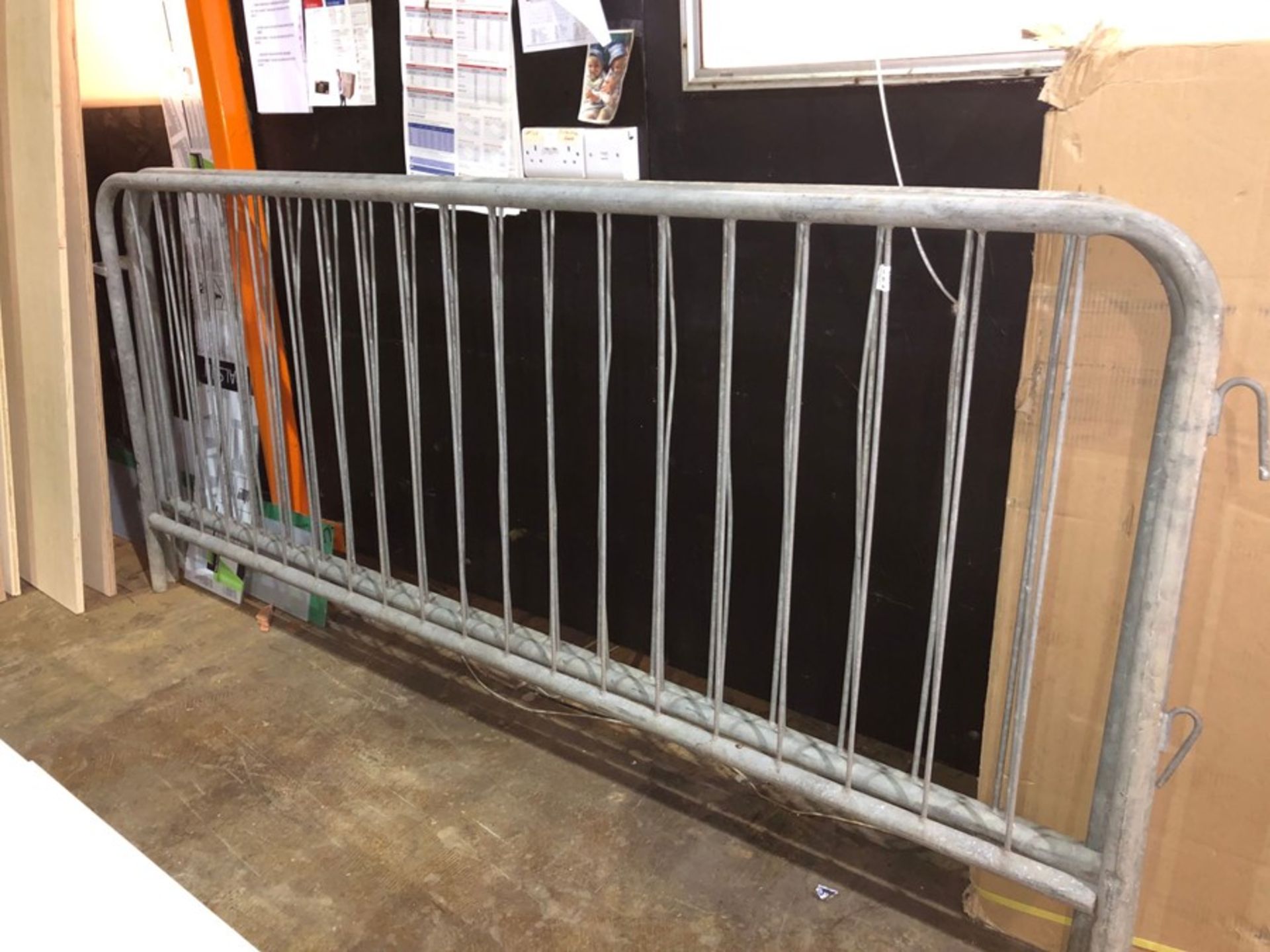 3X GALVANISED CROWD BARRIERS