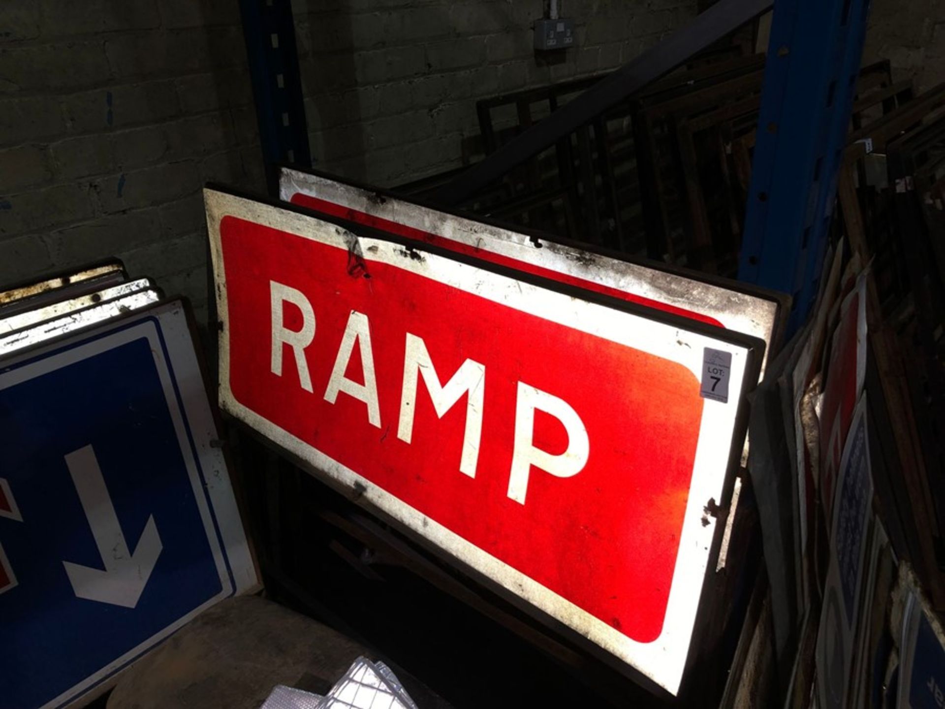 3X ROAD SIGNS IN FRAMES