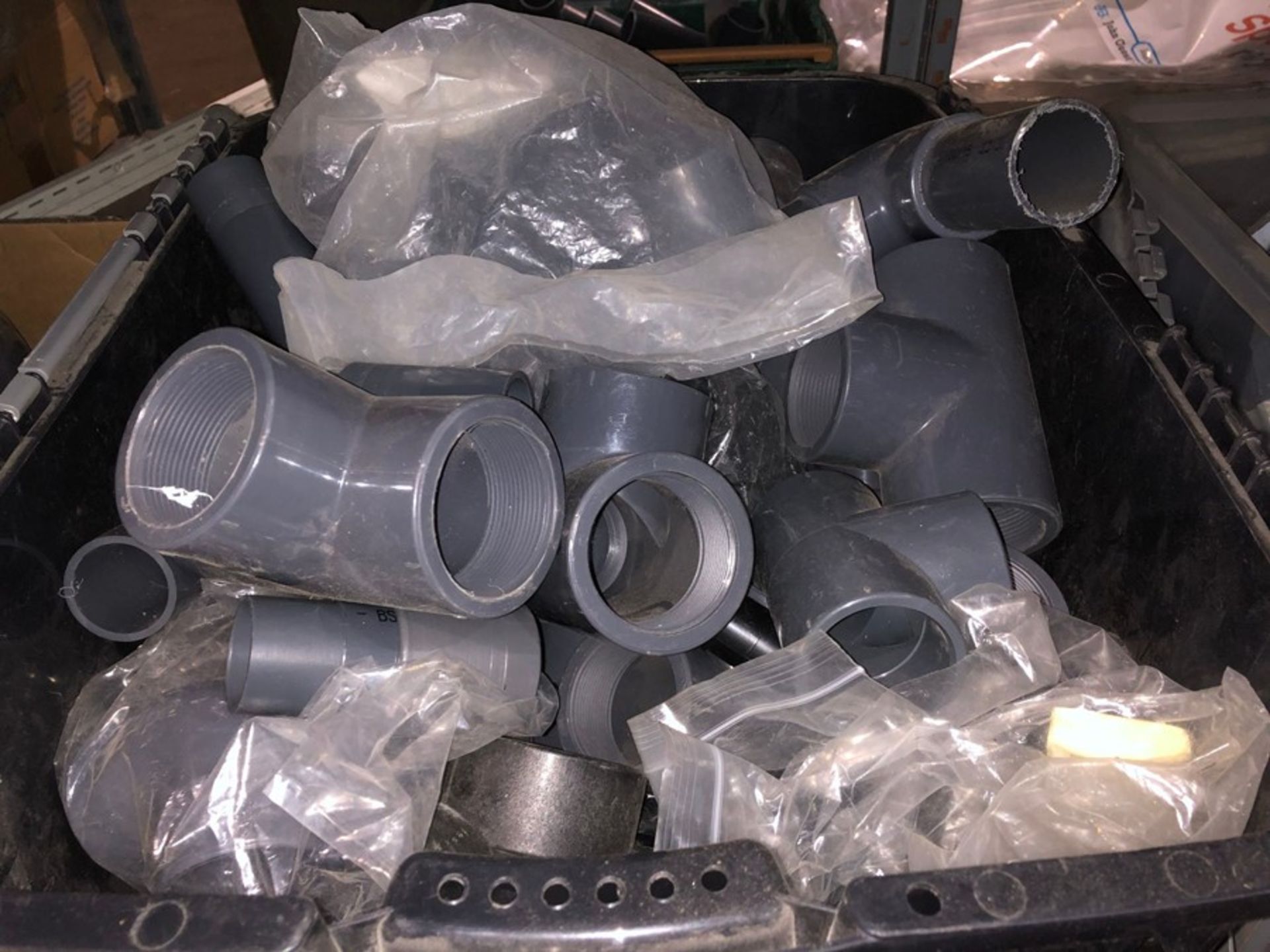 TUB OF PLASTIC WATER FITTINGS