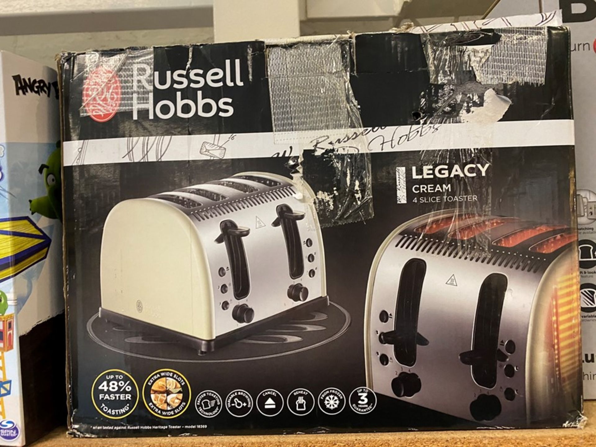 RUSSELL HOBBS 4 SLICE TOASTER (WORKING) - Image 2 of 2