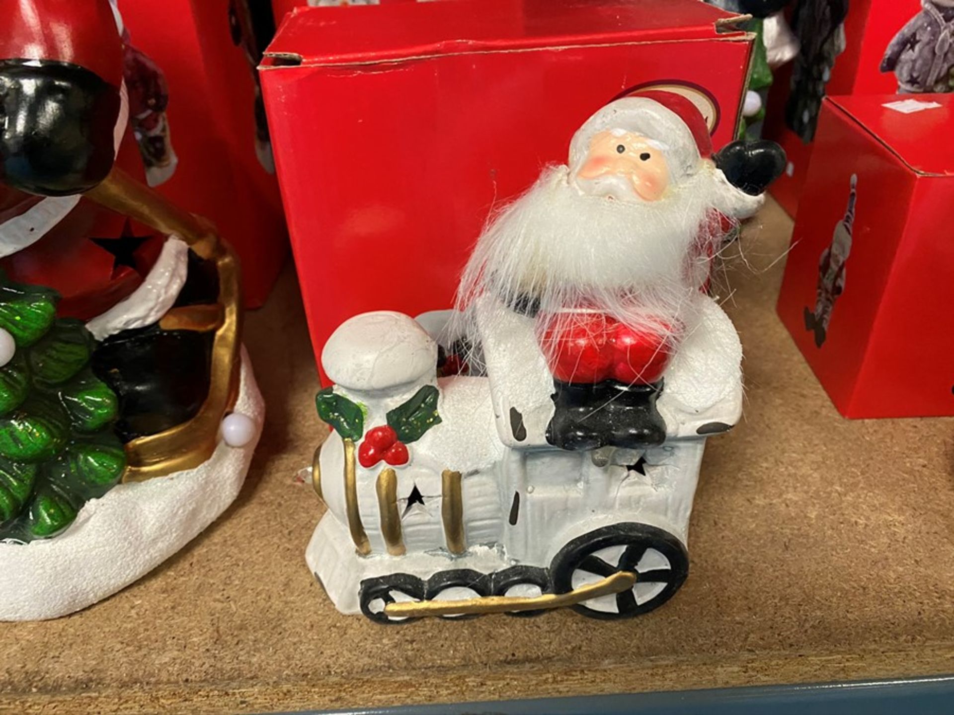 LIGHT UP SANTA'S TRAIN ORNAMENT (NEW AND BOXED)