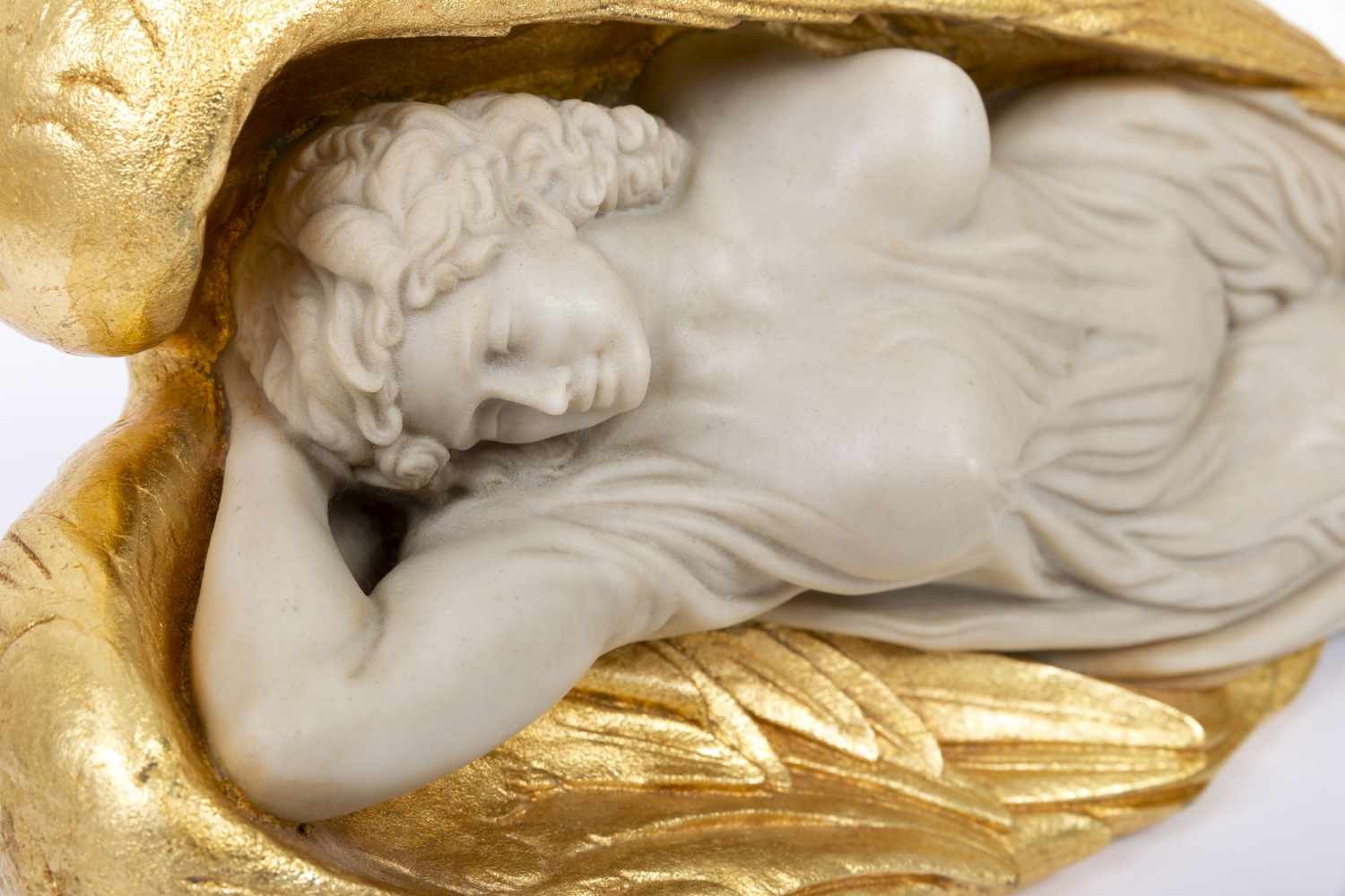 Fuchs, ErnstSleeping Angel, 2015polymeric art casting, partly gold-platedsigned and numbered: 22/ - Image 3 of 7