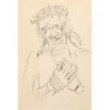 Kokoschka, OskarChrist with the crown of thornslithographySigned lower right, numbered lower left: