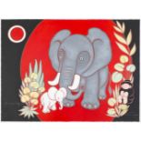 Kumpf, GottfriedThe white elephantcolour lithographysigned and dated lower right, titled and