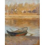 Ruzicka, OthmarRowing Boat, 16.6.1899oil on plateSigned and dated lower left9,8 x 3,