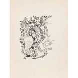 Kokoschka, OskarIllustrations to the praise of the high mind6 lithographyMonogrammed in the