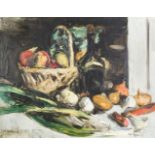 Holan, KarelStill Life with Fruit Basket, Bottle and Vegetables, 1928oil on canvasSigned and dated
