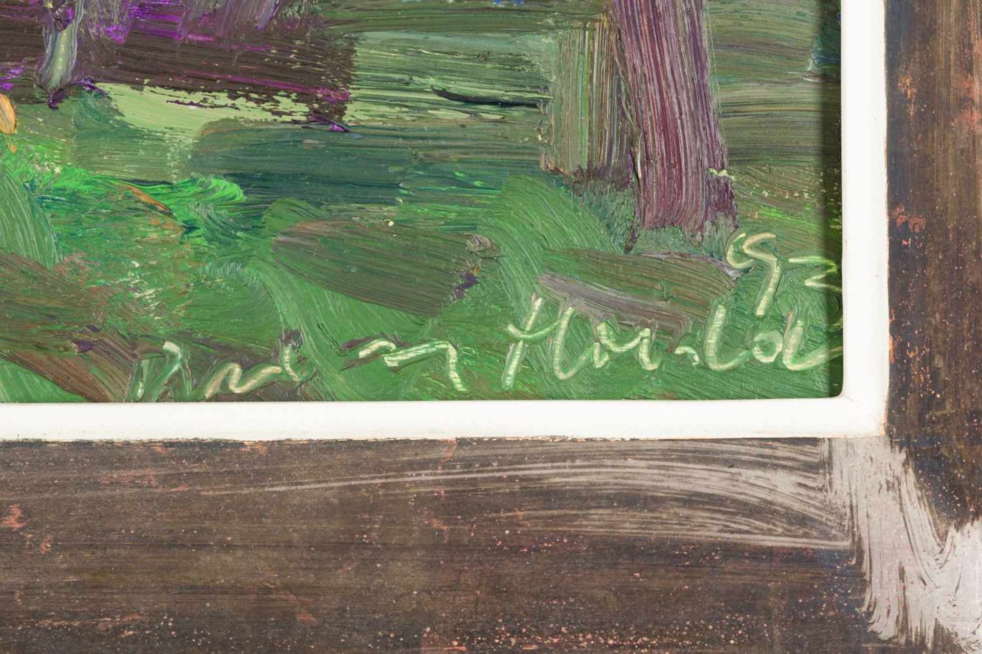 Haider, HermannPulgarn, 1993Oil on wood boardLower right signed11,8 x 15,7lent frame: € 150,-- - Bild 3 aus 4