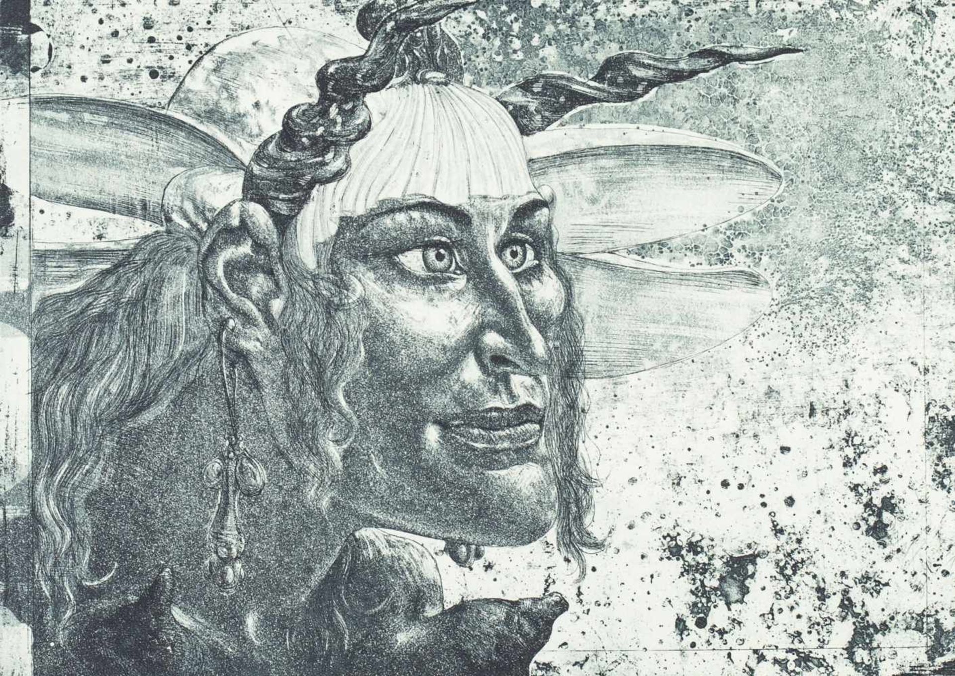 Aigner, FritzThe witch, 1970Aquatint etchingLower right signed and dated, lower left numbered: 45/