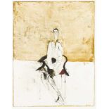 Hoke, GiselbertSeated, 30.4.1982Gouache and ink on paperLower right signed25,4 x 19,5framedIn the