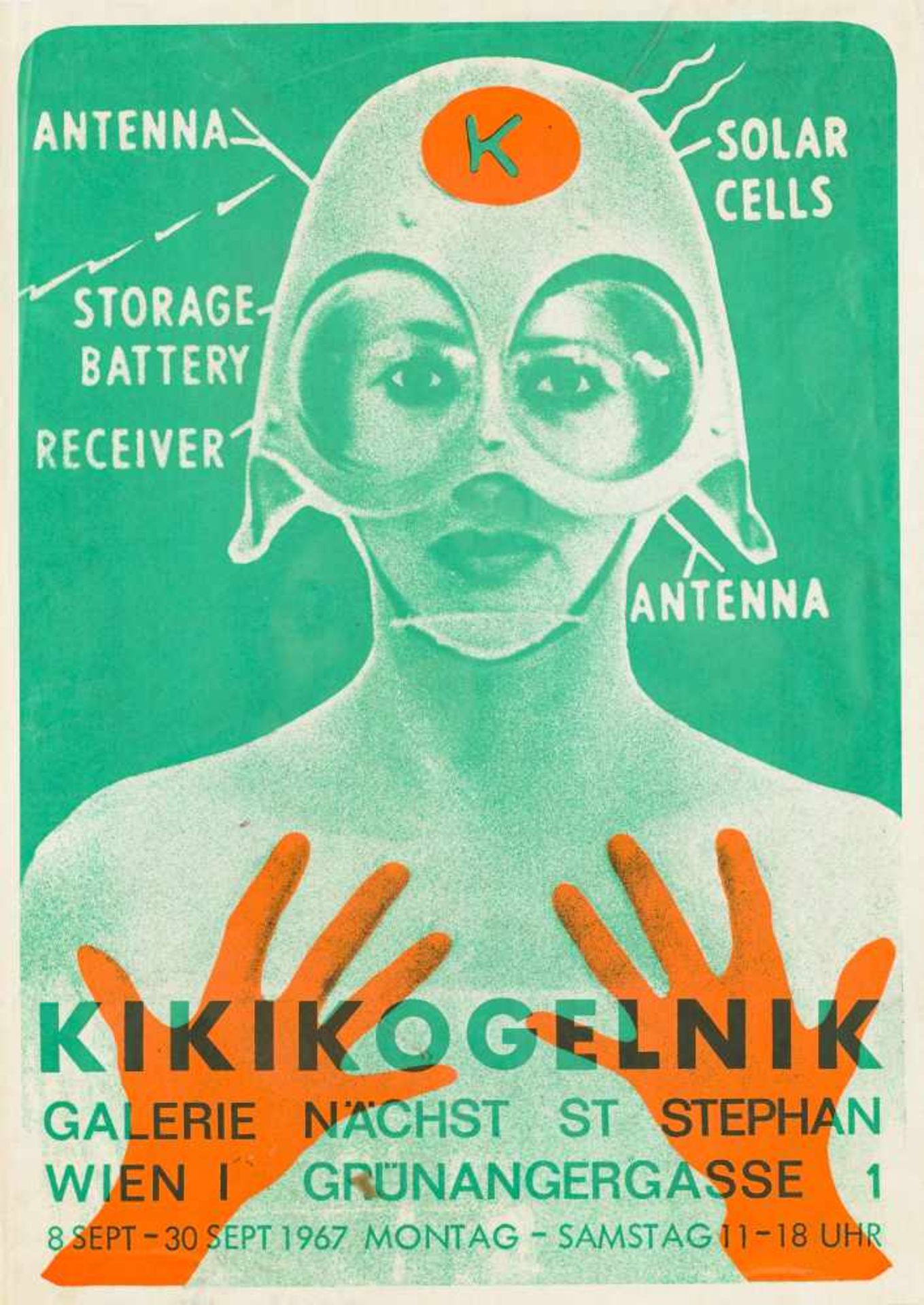 Kogelnik, KikiKIKIKOGELNIK, 1967 (exhibition poster)Colored lithography23,2 x 16,5framedKogelnik,