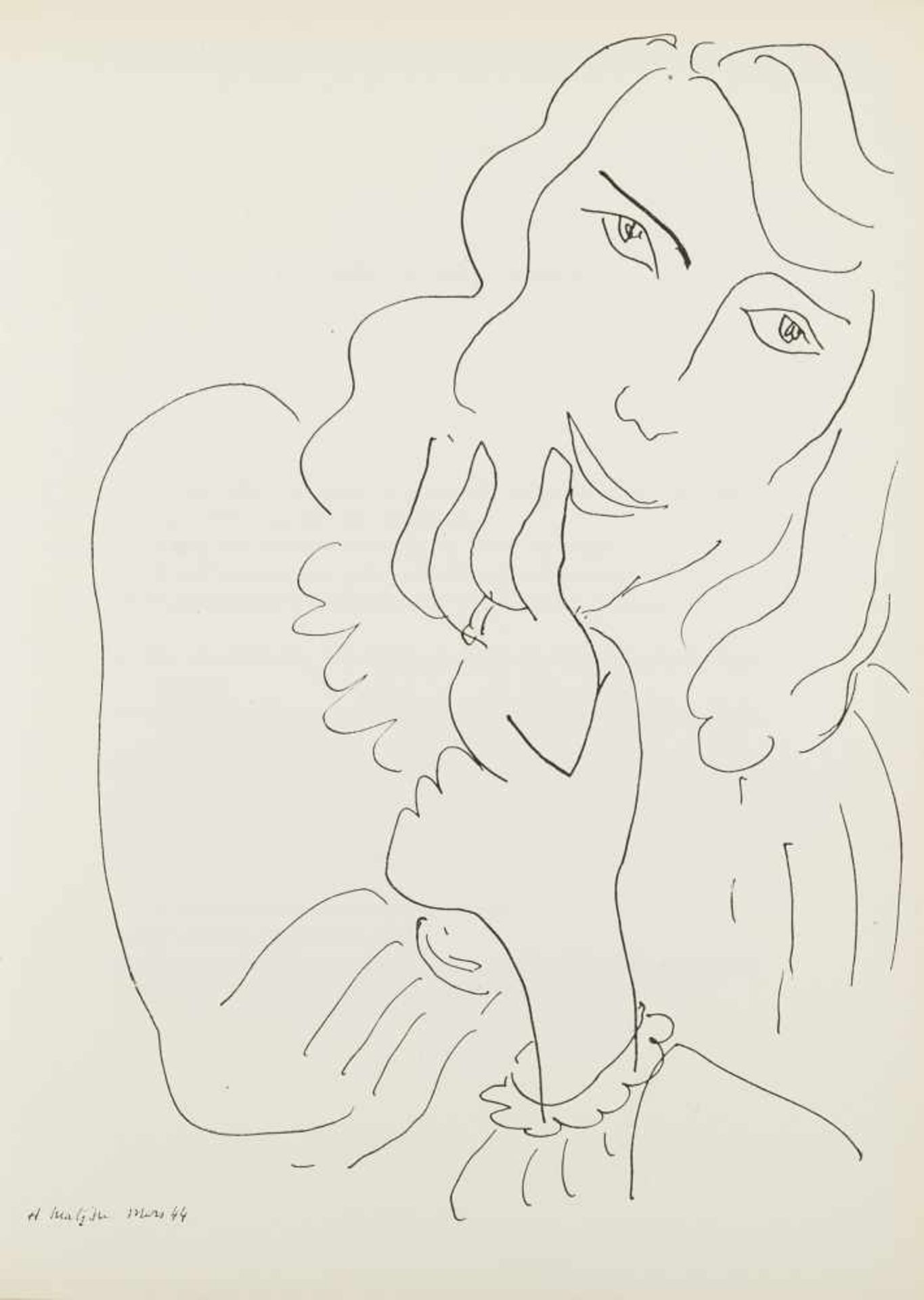 Matisse, Henri The sign of life (five sheets, p. 17 - 56, untrimmed) 6 Lithographs Signed and - Bild 5 aus 17