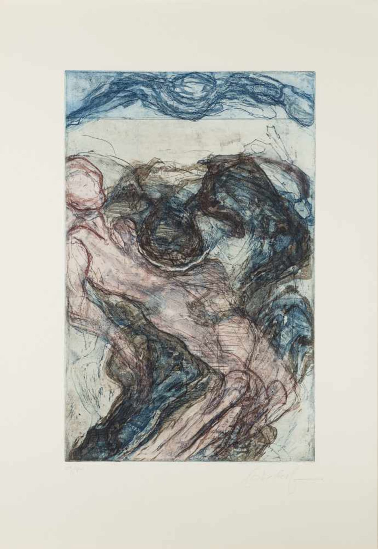 Bischof, Peter The Pietà cycle, 1977 8 color aquatint etching Each of them signed on the lower - Bild 12 aus 13