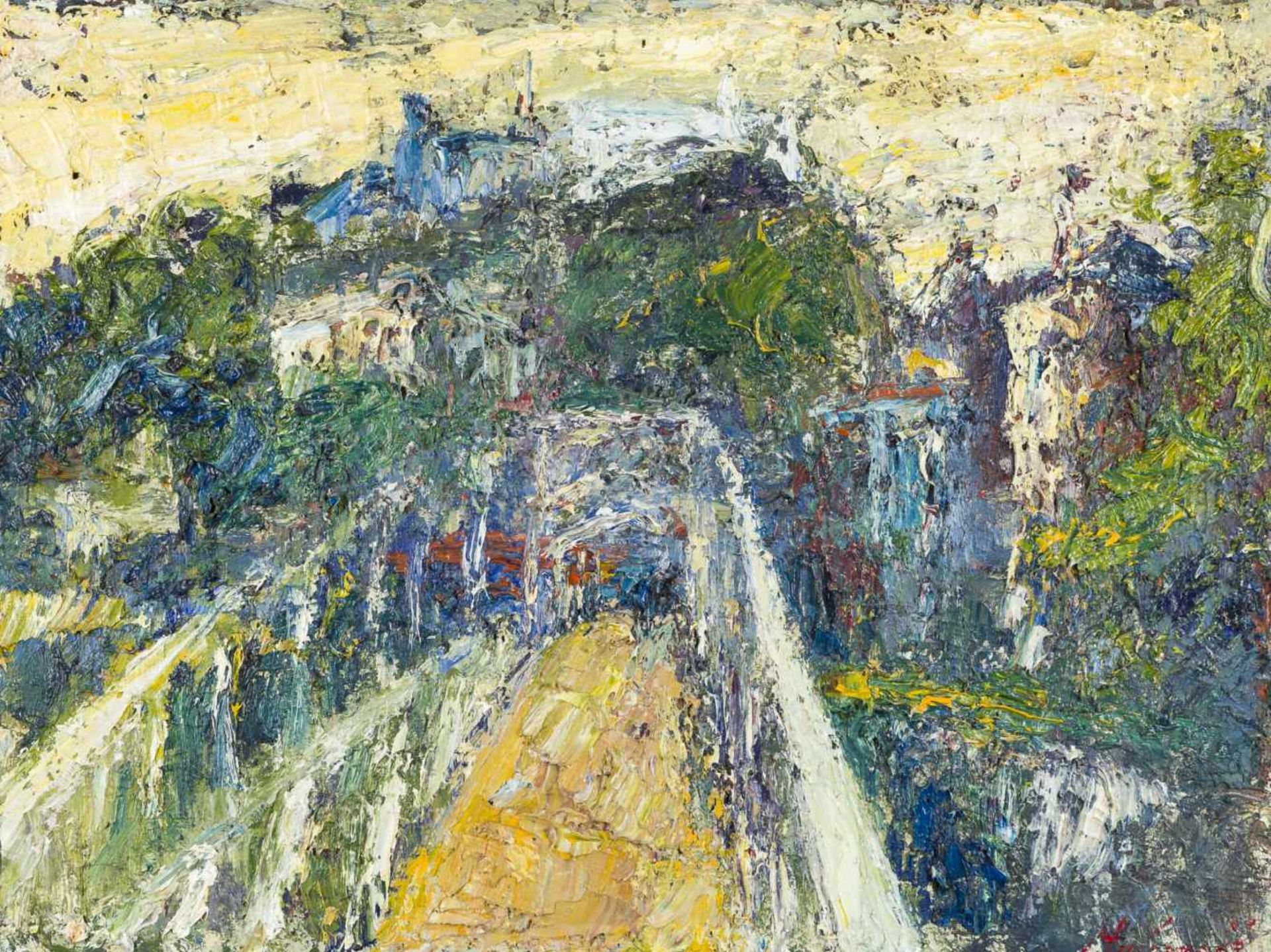 Andreas, HansMozart´s walkway,1996Oil on canvasSigned and dated lower right and verso signed,