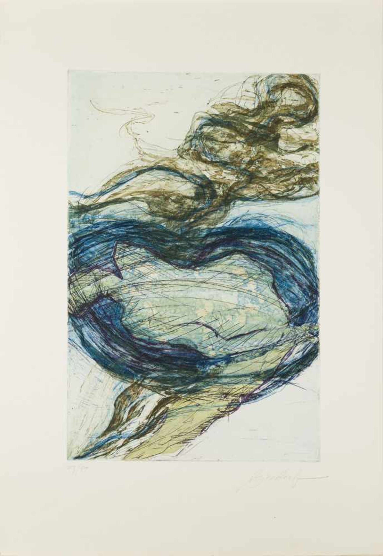 Bischof, Peter The Pietà cycle, 1977 8 color aquatint etching Each of them signed on the lower - Bild 9 aus 13