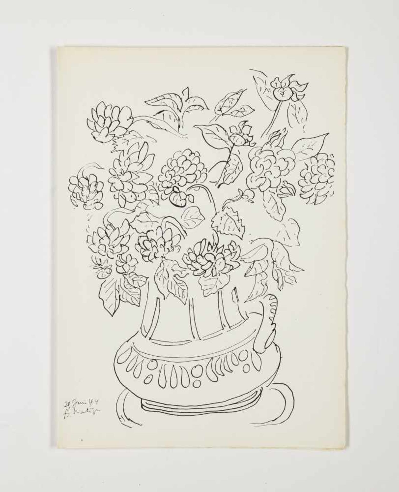 Matisse, Henri The sign of life (five sheets, p. 17 - 56, untrimmed) 6 Lithographs Signed and - Bild 15 aus 17