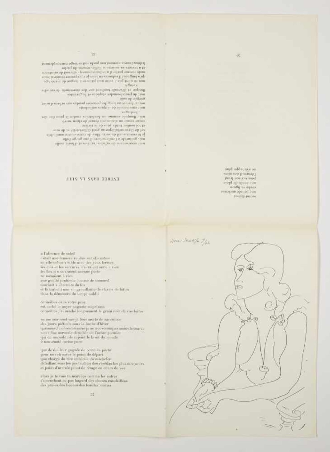 Matisse, Henri The sign of life (five sheets, p. 17 - 56, untrimmed) 6 Lithographs Signed and - Bild 8 aus 17