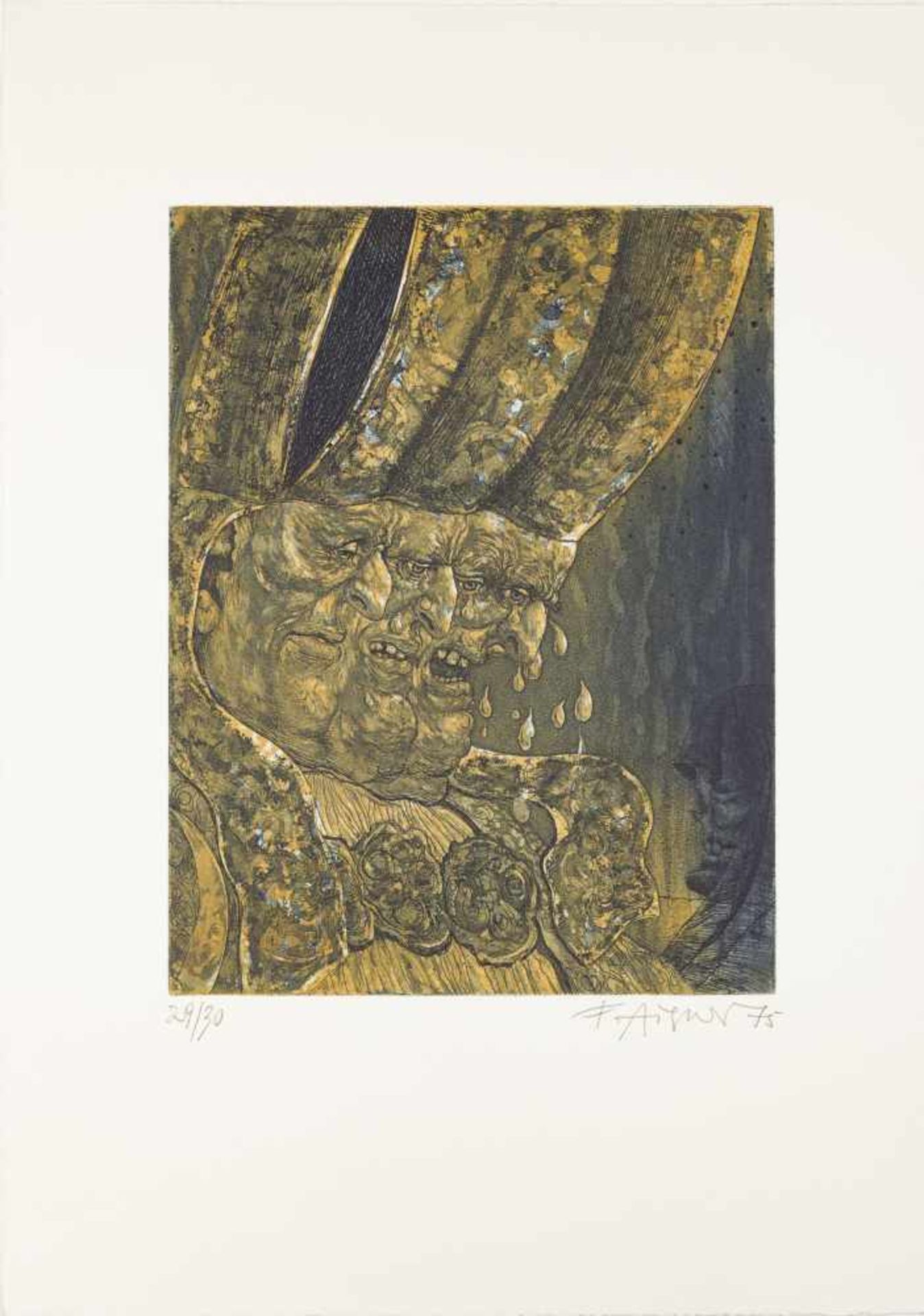 Aigner, FritzAbbas, 1975Aquatint etchingLower right signed and dated, lower left numbered: 29/3015 x - Bild 2 aus 4