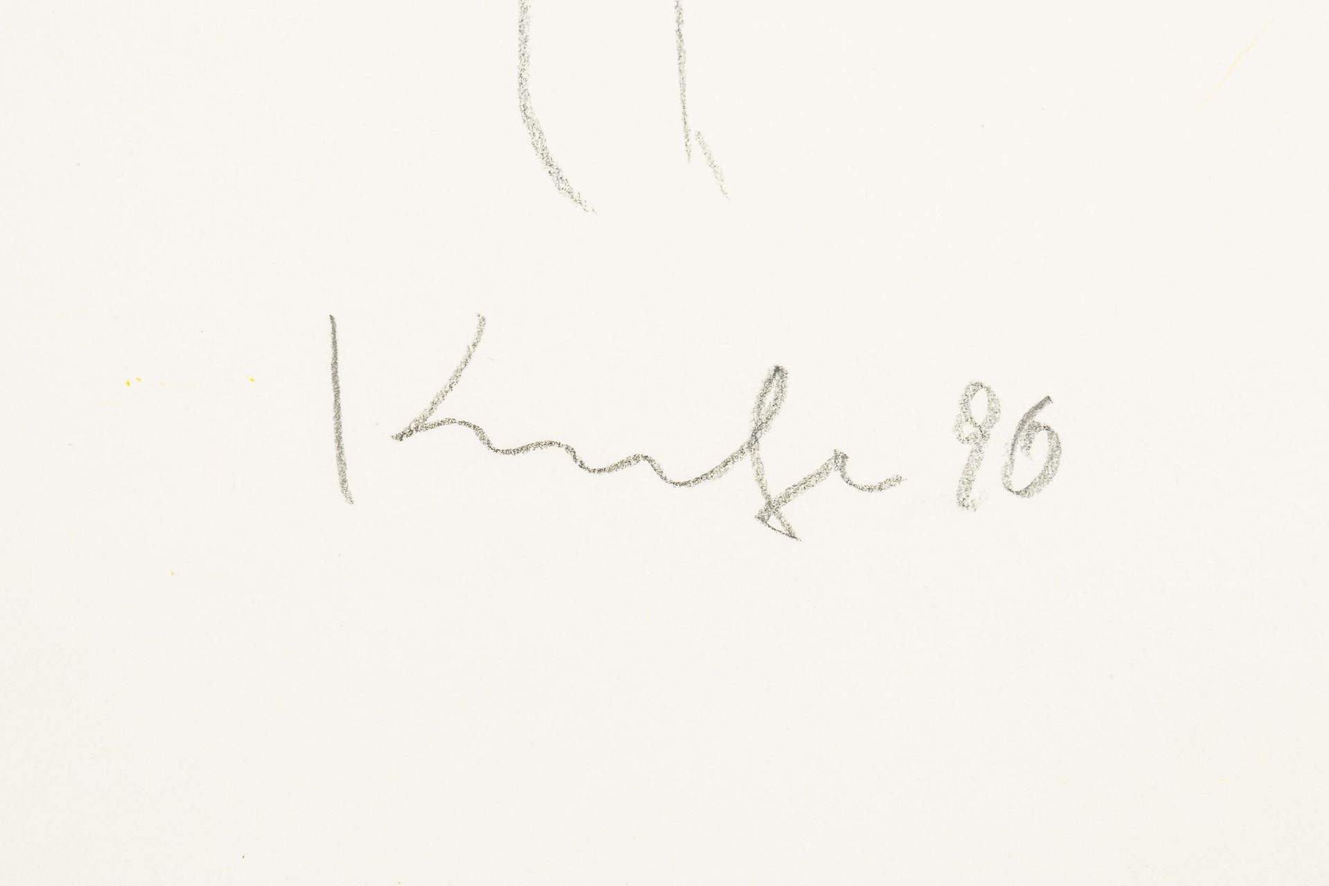 Kornberger, Alfred Two dancers, (19)96 Pencil on paper Lower right signed and dated 25,6 x 19,5 - Bild 2 aus 2