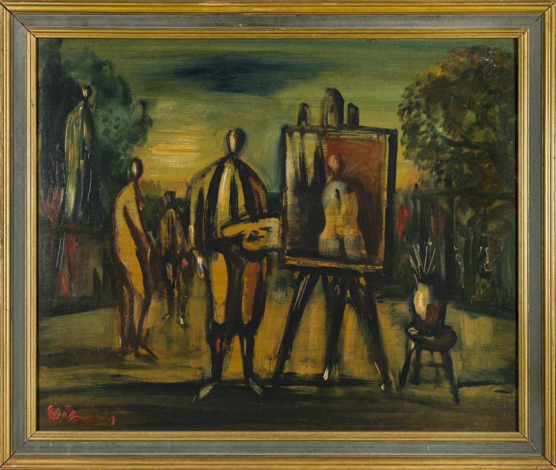 Vigny, SylvainPainting sceneOil on canvasLower left signed23,6 x 28,7framedVigny, - Bild 2 aus 4