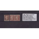 GB - 1856 SG29 Penny Red-brown Single Plate 24 (R-L), Pair Plate 40 (NG-NH), both Fine mounted