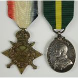1915 Star and Territorial Efficiency Medal to Pte F. McArdle 1539 & 200151 5/L'Pool Regt. Awarded