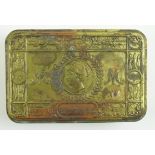 1914 trio to SS-2214 Pte H J Olive ASC in 1914 brass Princess Mary gift tin with hat badge