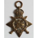 1914 Star to 7789 Pte E Lake 1/Bedford Regt. Killed In Action 15th Sept 1914. Born Newport