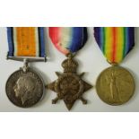 1915 Star Trio to 2179 Pte F Bowell Suffolk Regt. Served with the 5th Bn. Wounded. Lived Castle