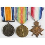 1915 Star Trio to 974 Pte H T Francis North Somerset Yeomanry. (3)