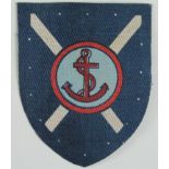 Cloth Badge: 264th (Scottish) Beach Brigade WW2 printed cloth formation sign badge in excellent