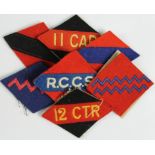 Cloth Badges: Canadian Army WW2 formation sign badges all in excellent condition. - (7 items).