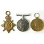 1914 Star Trio to 3-9203 Pte J Ellingham 2/Suffolk Regt. Entitled to the Clasp & Rosette. Plus