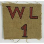 Cloth Badge: 1st Women's Legion WW1 Cloth arm badge.