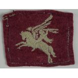 Cloth Badge: 1st & 6th Airborne Divisions WW2 embroidered felt formation sign badge in excellent