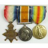 1915 trio to SS/2627 Cpl T W Meckiff ASC (see sons medals in auction)