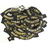 Cloth Badges: Civil Defence WW2 Place Names embroidered felt shoulder title badges in excellent