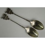 British Presidency Rifle Assoc. silver spoons (2) hallmarked J.P. Birm. 1911 & 1912. One named on