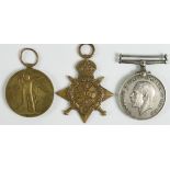 1914 Star trio to 33090 Bmbr P Howlett RHA. Entitled to Clasp & Rosette, served with 7th Bde RHA. (