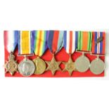 1915 Star Trio (Lieut C J Durand RNR), 1939-45 Star, F & G Star, Defence Medal, War Medal + MID. MID