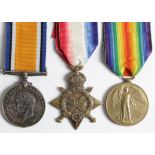 1915 Star Trio to 248 Pte S A Smith, King Edwards Horse. Also entitled to the Silver War Badge. (3)