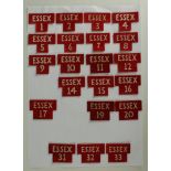 Cloth Badges: Essex Home Guard 2nd phase post-war shoulder title badges. - ESSES/1 to ESSEX/12 -