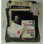 GB - boxfile of useful material inc a few QV pre stamp covers, qty of 1d & 2d many with MX pmks.