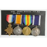 1915 Star Trio (145962 E Hammond OS.1.RN) and Naval LSGC Medal EDVII (Edward Hammond DOM.1CL.HMS