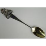 Cape South Africa Railway Volunteers large silver rifle shooting spoon hallmarked V&S Birm 1901. Has