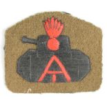 Cloth Badge: 22 Anti-Tank Training Regiment, Royal Artillery WW2 embroidered cloth formation sign