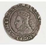 Elizabeth I silver sixpence, Sixth Issue 1582-1600, mm. Woolpack 1594-1596, Spink 2578B, small