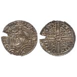 Harold I silver penny, Fleur-de-Lis Issue, Spink 1165, obverse reads:- +HAROL[ ], reverse reads:- +