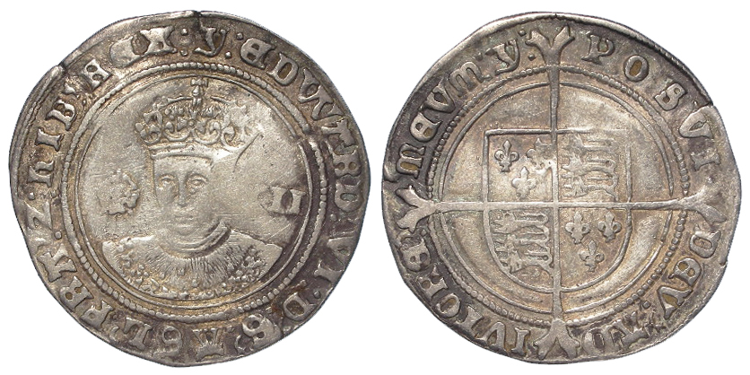 Edward VI silver shilling, Fine Issue 1551-1553, mm. Y, Spink 2482, full, round, well centred,